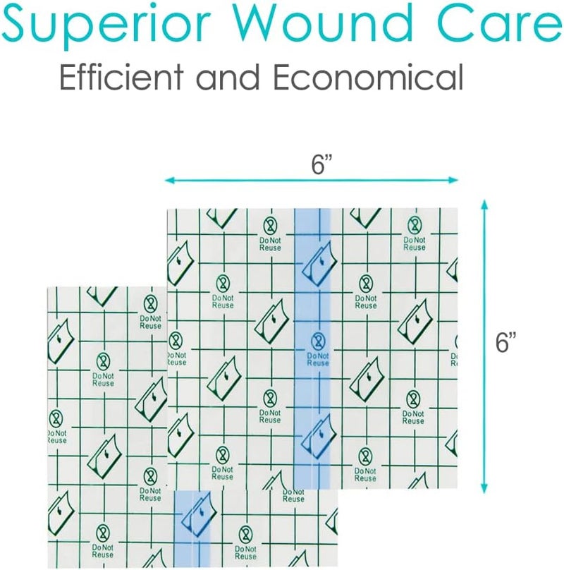 EaseToU 6"x6" Waterproof Dialysis Catheter Shower Cover Chest Port Shield Protector for Central Line G Feeding Tubes Transparent Wound Dressing, Pack of 50 - Image 4
